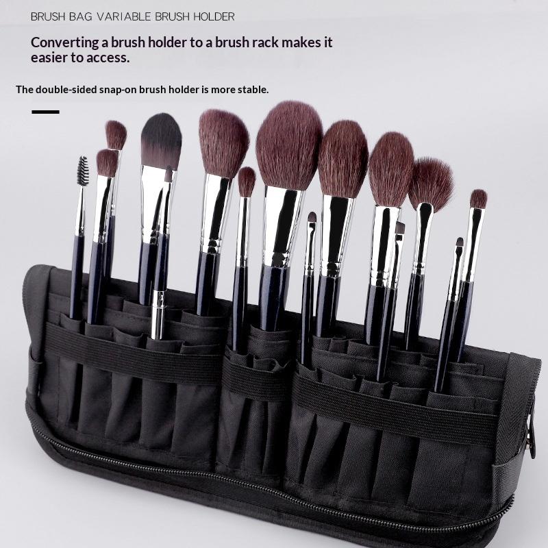 29/14 Holes Foldable Makeup Brush Bag Women Large Capacity Pouch Tools Organizer Travel Powder Cosmetic Toiletry Case Holder