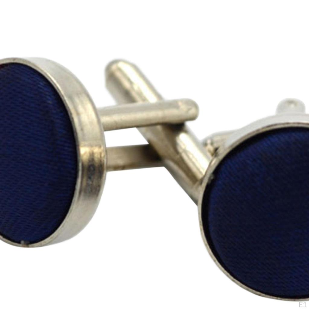 2Pcs Black Men Cufflinks Tuxedo Cuff Links Stylish Classic for Wedding