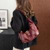 Oil Wax LeatherRetro American Style Rivets Buckle Crossbody Bag Y2K Shoulder Bag  Outdoor