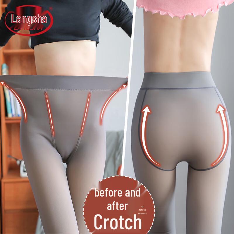 Langsha Women's Thermal Sheer-Look Leggings