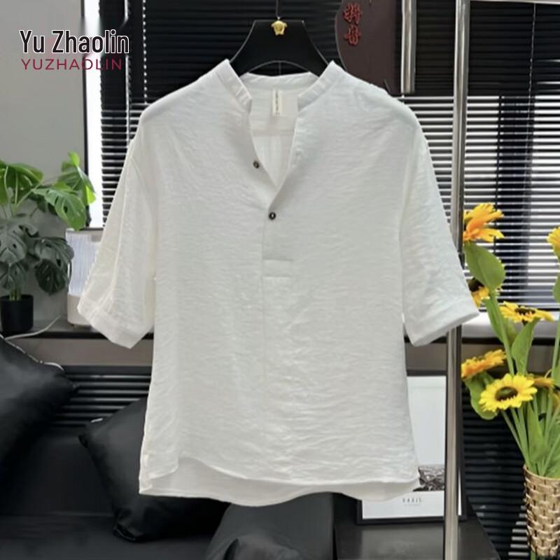 YUZHAOLIN Men s V-Neck Casual Summer T-Shirt 56/3XL