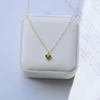 S925 Sterling Silver Emerald Love Heart Choker Necklace Pendant for Women 14K Gold Plated Necklaces Wedding Party Jewelry Gift