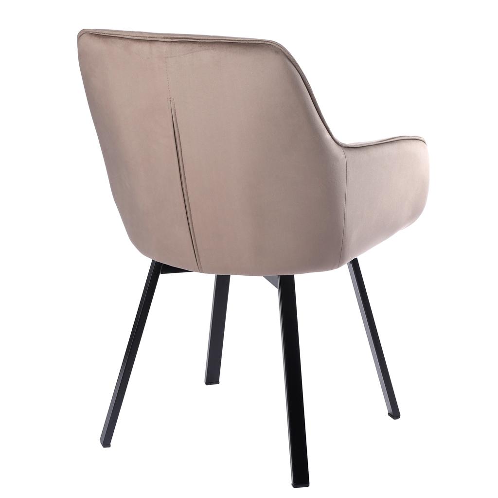 LARS Q upholstered chair, beige fabric