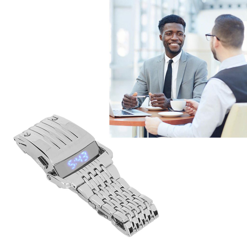 Alloy Watch LED Digital Display Quick Release Fashionable Men Watch for Daily Business
