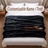Music General Theme Soft Blanket Personalized Custom Name Text Print Warm Blanket Home Sofa Bedroom Decor