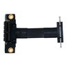 PCIE X1 Riser Cable Dual 90 Degree Right Angle PCIe 3.0 X1 To X1 Extension Cable 8Gbps PCI Express 1x Riser Card Ribbon Extender