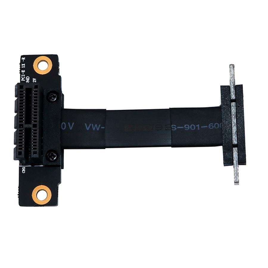 PCIE X1 Riser Cable Dual 90 Degree Right Angle PCIe 3.0 X1 To X1 Extension Cable 8Gbps PCI Express 1x Riser Card Ribbon Extender