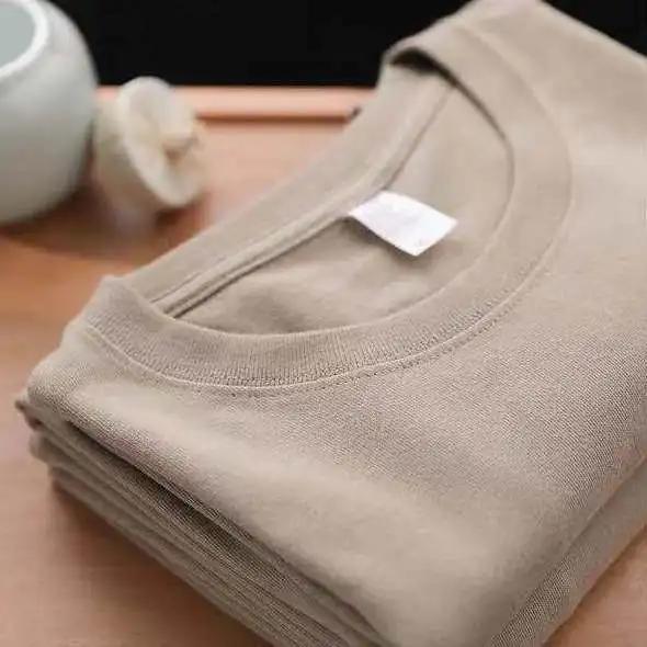 Men Women Green T-shirt Cotton Short-sleeved Top Korean T-shirt Green Thick Cotton Half-sleeve Unisex T Shirt L хаки