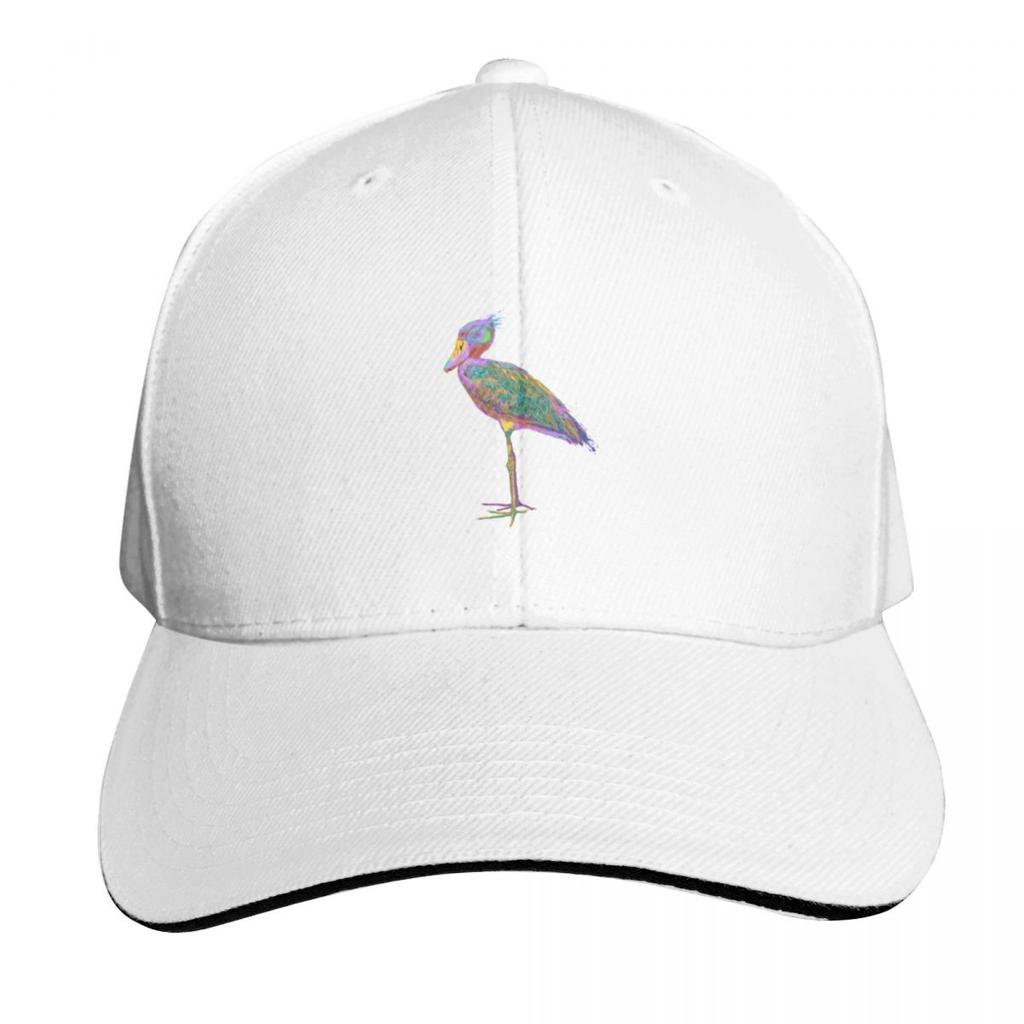 Colorful Splash Bird Shoebill Baseball Cap Bobble Hat Rugby Fun Hats Fishing Cap Unisexs Luxury Womens