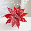 Faux Velvet Artificial Xmas Flower Large Size High-grade Xmas Tree Decorations Merry Christmas Vibrant Colors