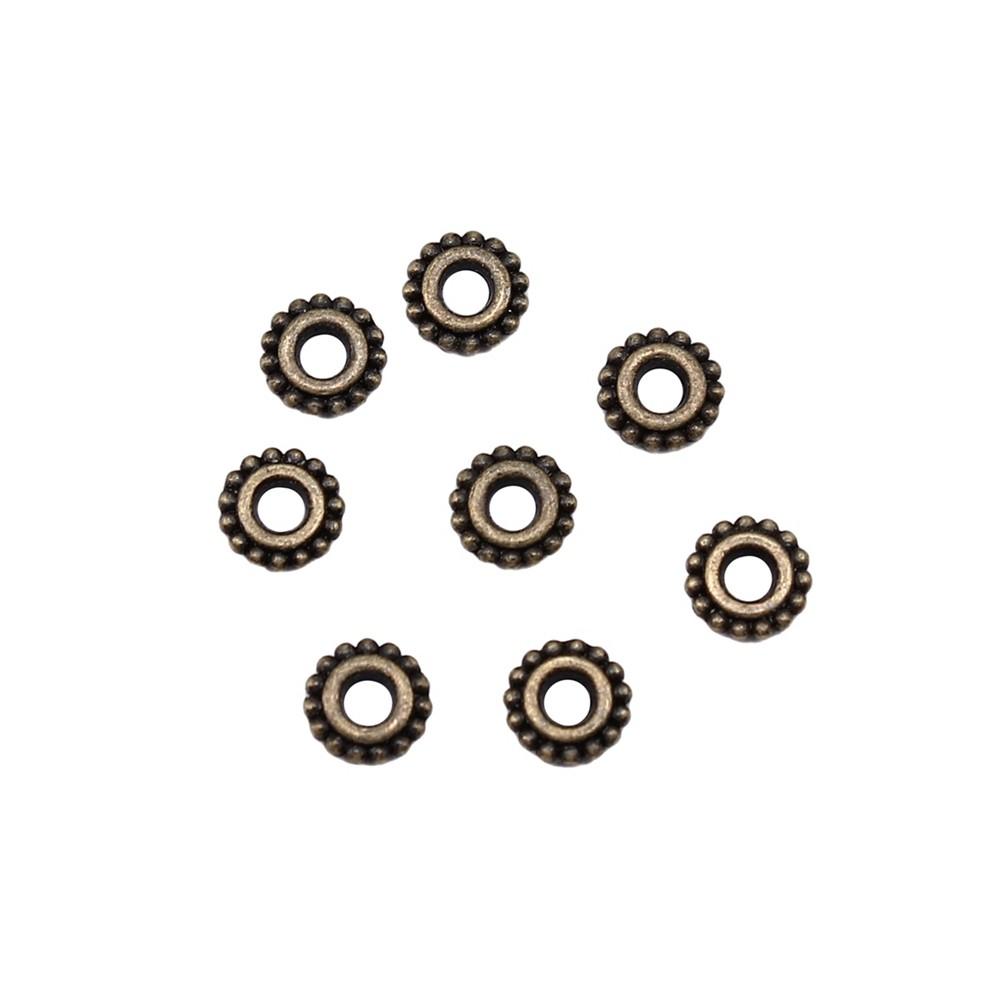 Caps Beaded Edge Spacer Beads Antique Style For DIY Jewelry Projects