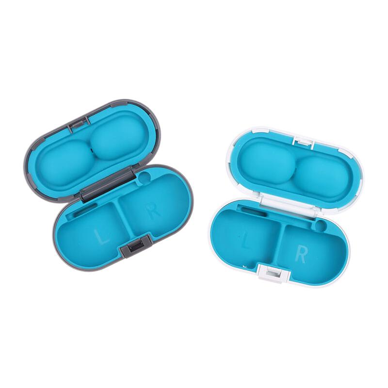 Hearing Aid Storage Box Case Plastic Silicone Hearing Aid Protective Organizer For Sound Amplifier Bte Hearing Aid Accessories