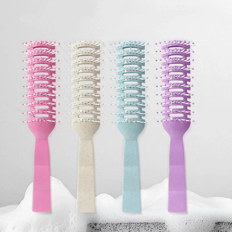 Multi-Styling Teasing Comb 2-in-1 Hair Brush, Root Lifter Volume Brush for Men & Women, Curly Hair Detangler & Blow Drying Brush for Home Salon