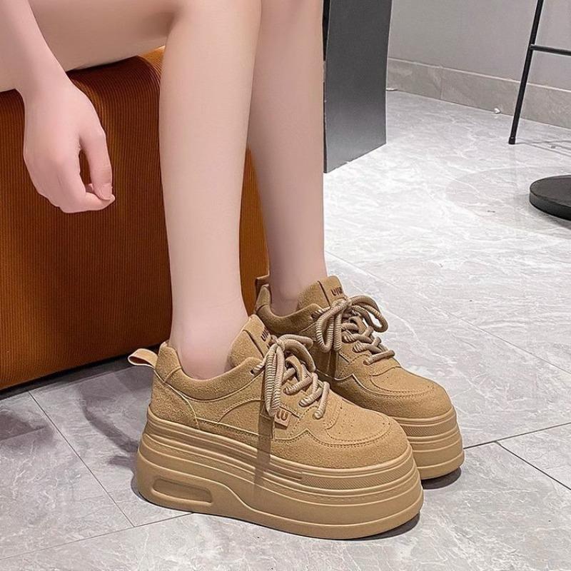 Versatile Small Man Heightening Platform Muffin Shoes Women's New Autumn Casual Sports Board Shoes Women