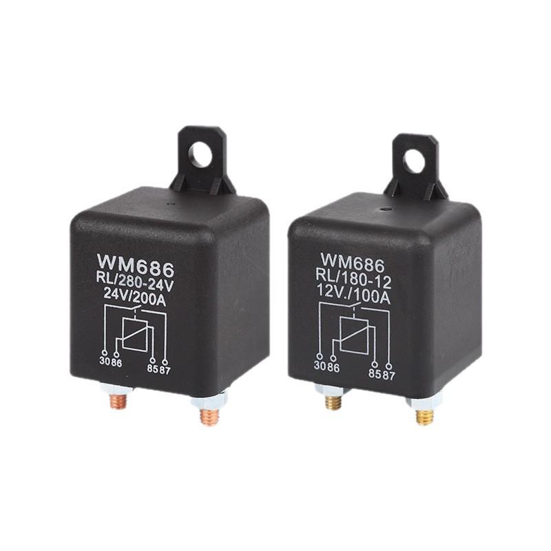 12V/24V Universal Car Starter Relay 100A/200A High Power Normally Open WM686