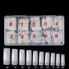 500-Piece Transparent & Natural/French White Nail Tips – Full & Half Cover