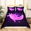 Lovely Axolotl Sleep Bedding Kit For Boys Girls Kawaii Reptiles Animal Comforter Cover Single Size King Size Size Sea Wildlife Axolotl Bed Cover