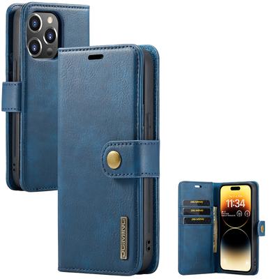 Business Style Detachable Wallet Flip Case for iPhone 11 12 13 14 15 16 Plus Pro ProMax 16E PU Leather Cover Mobile Phone Case
