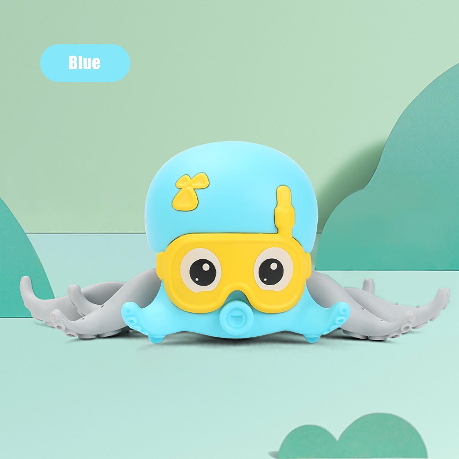 Cute Creative Pull Toys For Babys Cartoon Walking -Swimming Model Wind Up синий