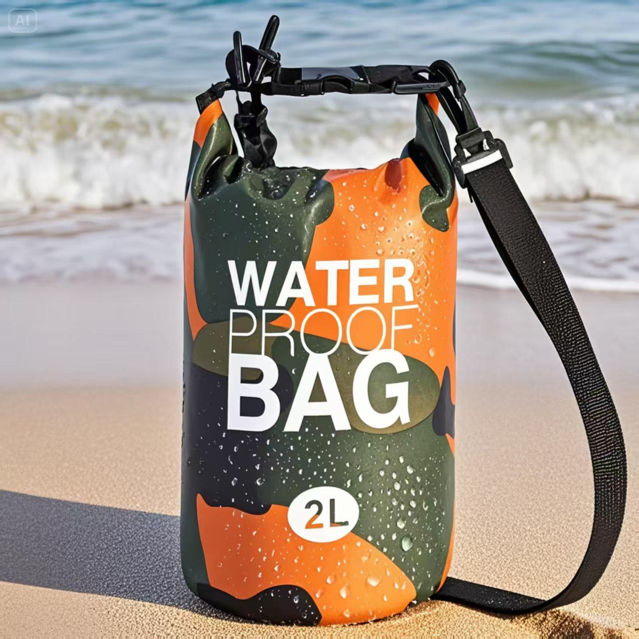 

Водонепроницаемая многофункциональная сумка для велокросса, пеших походов, кемпинга, рафтинга - трансформируемый дизайн с одним/двумя плечевыми ремнями, с карманом для телефона 2L No Strap оранжевый