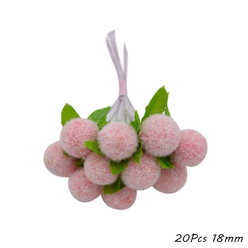 Gemischt Rosa Pflanze Blume Kirsche Staubgefäße Beeren Bündel DIY Weihnachten Hochzeitstorte Geschenkbox Kränze Deko