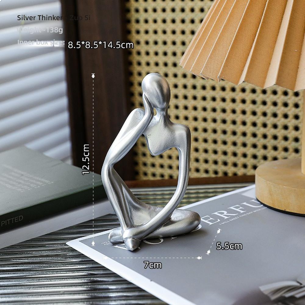 Modern Minimalist Resin Sculpture, Relaxed Character Statue Personalized Custom Name Home Desk Decor