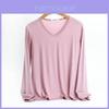 V Neck Long Sleeve T Shirt For Women With Breathable Fabric And Casual Style