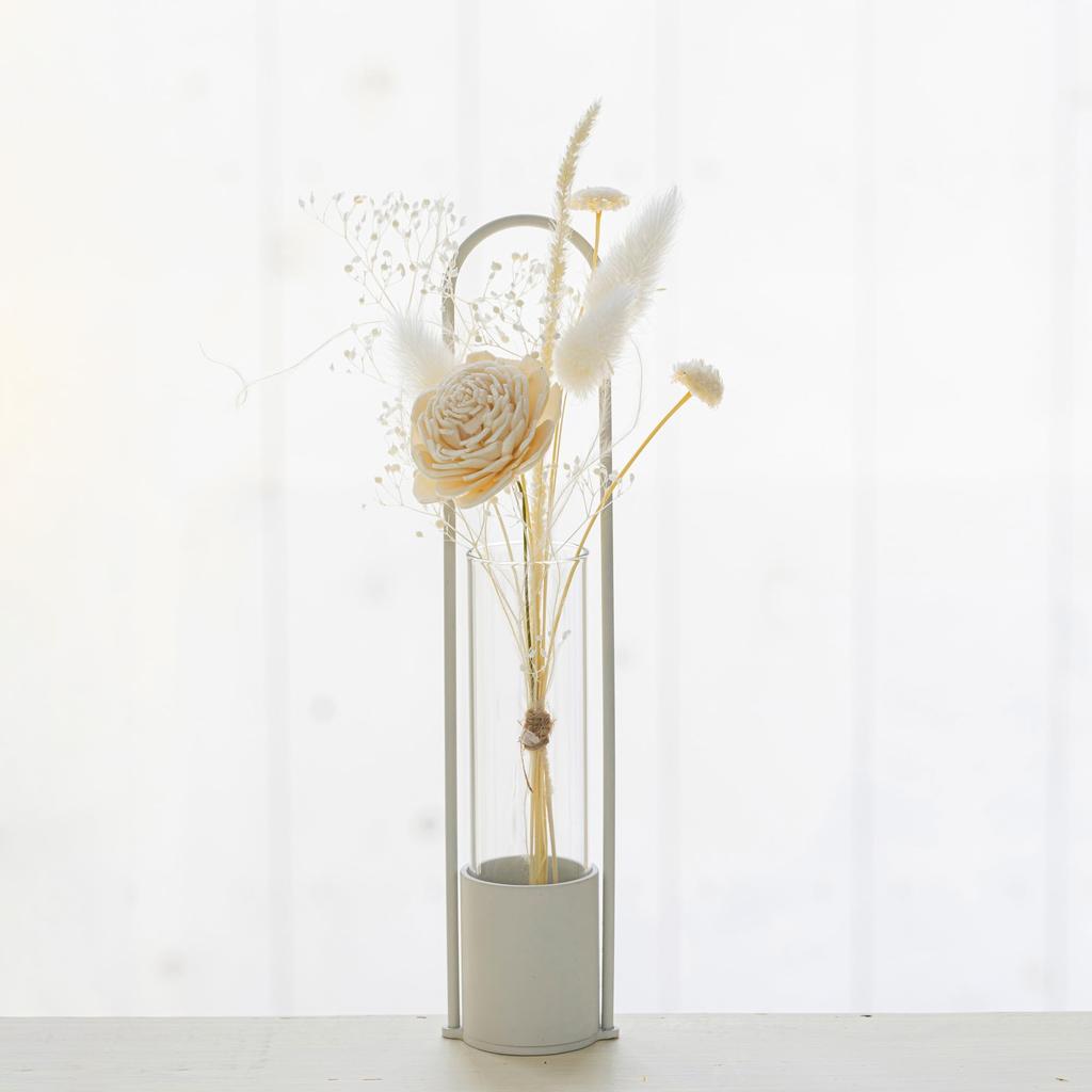 [Made In Tsubame-Sanjo] TETSUNAGI Flower Vase & Mini Bouquet Set, Gift, Handmade Flower Arrangement, Dried Flower Vase, Made In Japan, Stylish