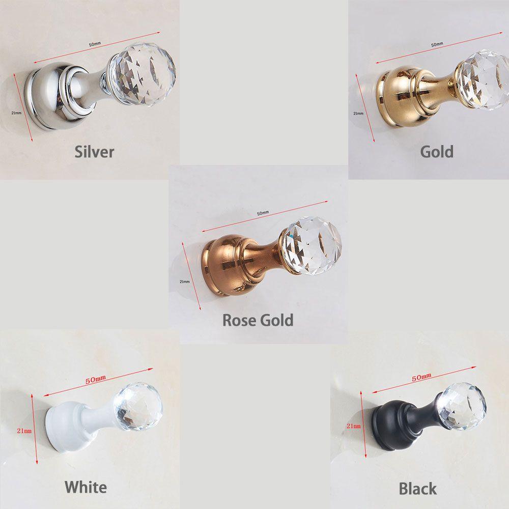 Durable Decoration Antique Keys Rack Wall-Mounted Crystal Hook Robe Hooks