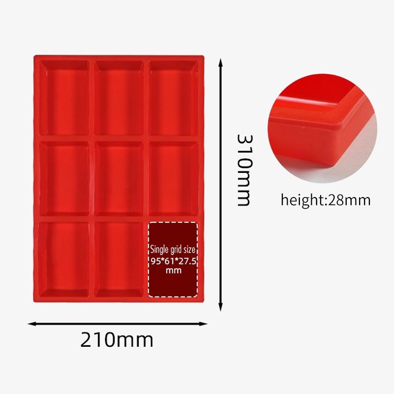 9-cavity Silicone Mini Loaf Pan For Baking Cake Bread Meatloaf Cornbread Brownie Muffin Soap Easy To Clean Kitchen Accessories