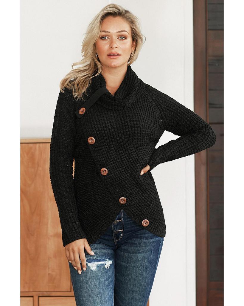 Azura Exchange Wrap Turtleneck Sweater