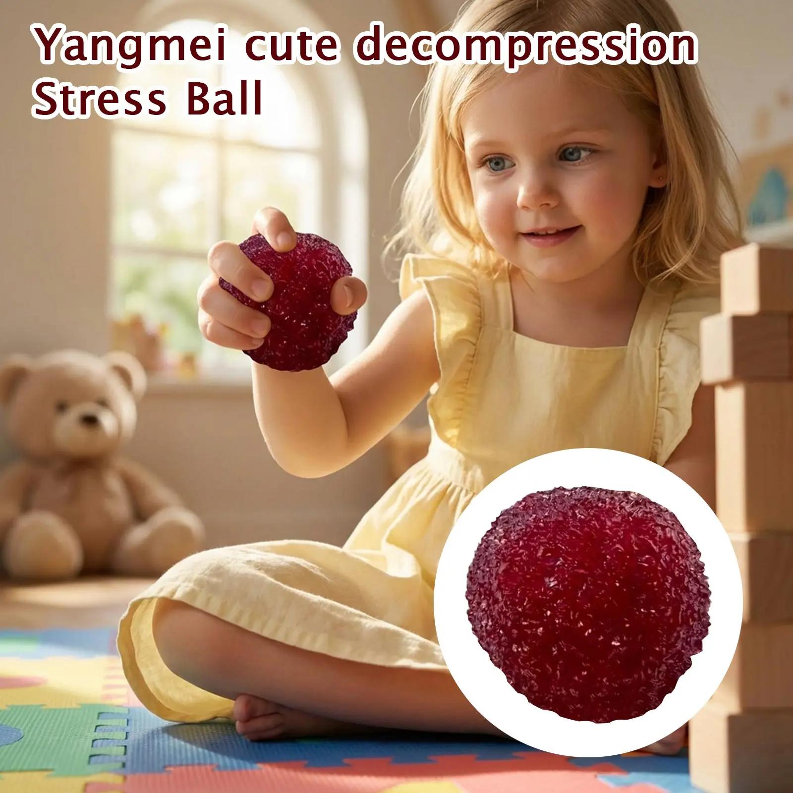 Bai Fen Bai Toys Toys 2.8Inch Handcrafted Bayberry Stress Ball Squishy Toy Shapeable Non-Rebound Fidget Asmr Slushy Squeeze Ball Anti Stress