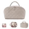 Durable Wide Open Woman Makeup Bag Lay-Flat Water-Resistant Cosmetic Case Travel Organizer for Toiletries & Brushes