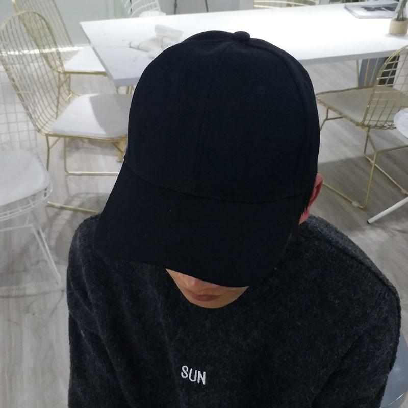 Hipster men and women versatile solid color baseball hat summer street black pink student sunshade cap couple