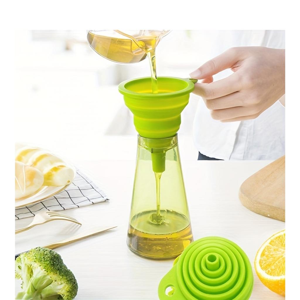 4pcs, Funnel, Mini Funnel, Silicone Collapsible Funnel, Foldable Funnels For Water Liquid Oil, Kitchen Gadgets Accessories, Kitchen Utensils