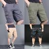 Men Summer Cargo Shorts With Multiple Pockets And Zipper For Casual Urban Style