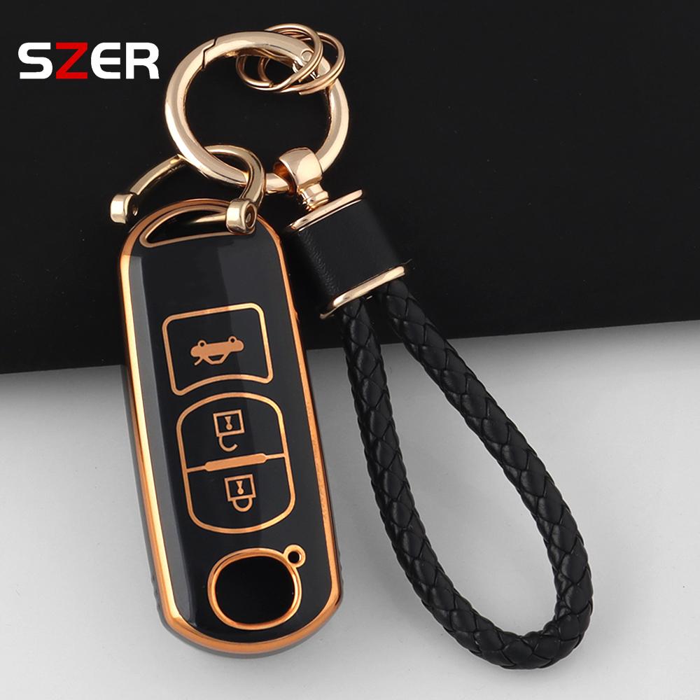 2 3 Buttons Tpu Car Key Case Cover For Mazda 2 3 5 6 Bl Bm Gj Atenza Axela Demio Cx-3 Cx3 Cx-5 Cx5 Cx7 Cx-9 Cx8 Fob Accessories