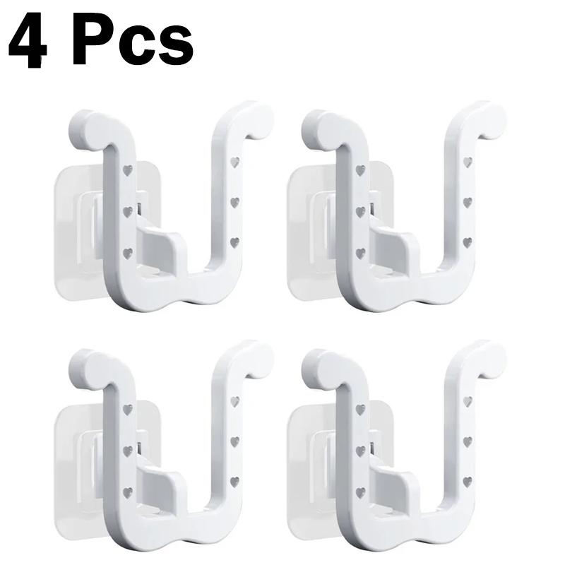 2Pcs Slipper Hooks Bathroom Wall Mounted Punch-Free Slipper Racks Self-Adhesive Storage Rack for Slipper Shoes Hanger Holder