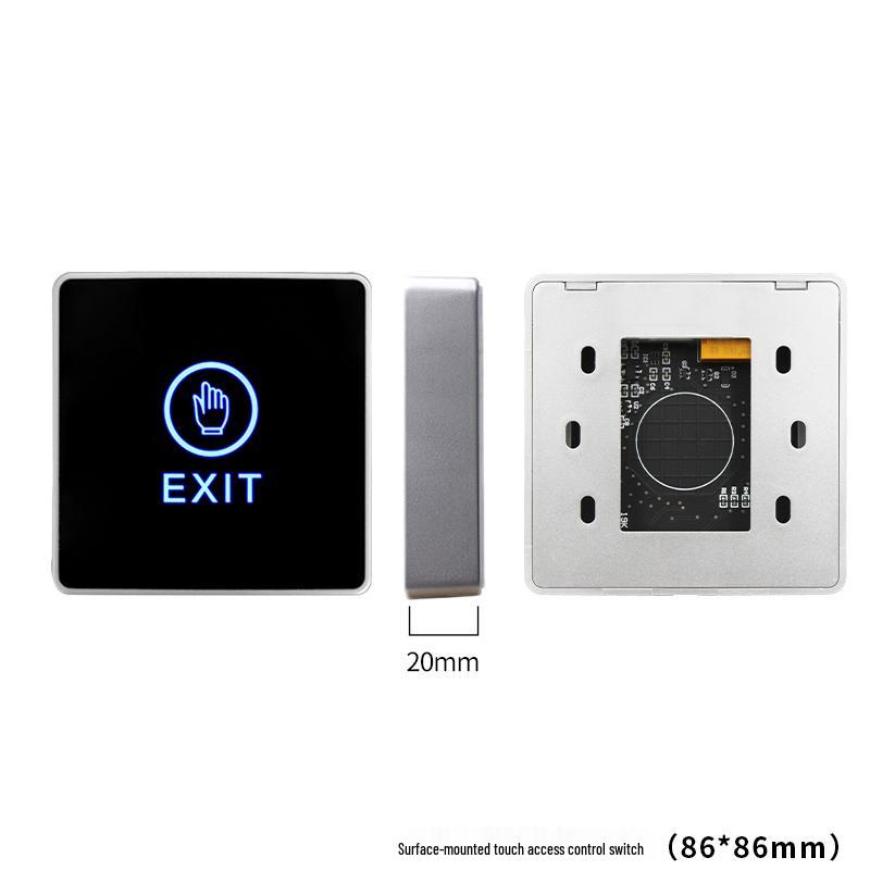 Touch Access Switch: Auto-Reset Narrow Door Open Button, 86-Type Surface Mount Panel