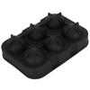 6 Grid Ice Ball Maker Black Reusable Ice Ball Mold for Beer Cocktail Wine Beverage