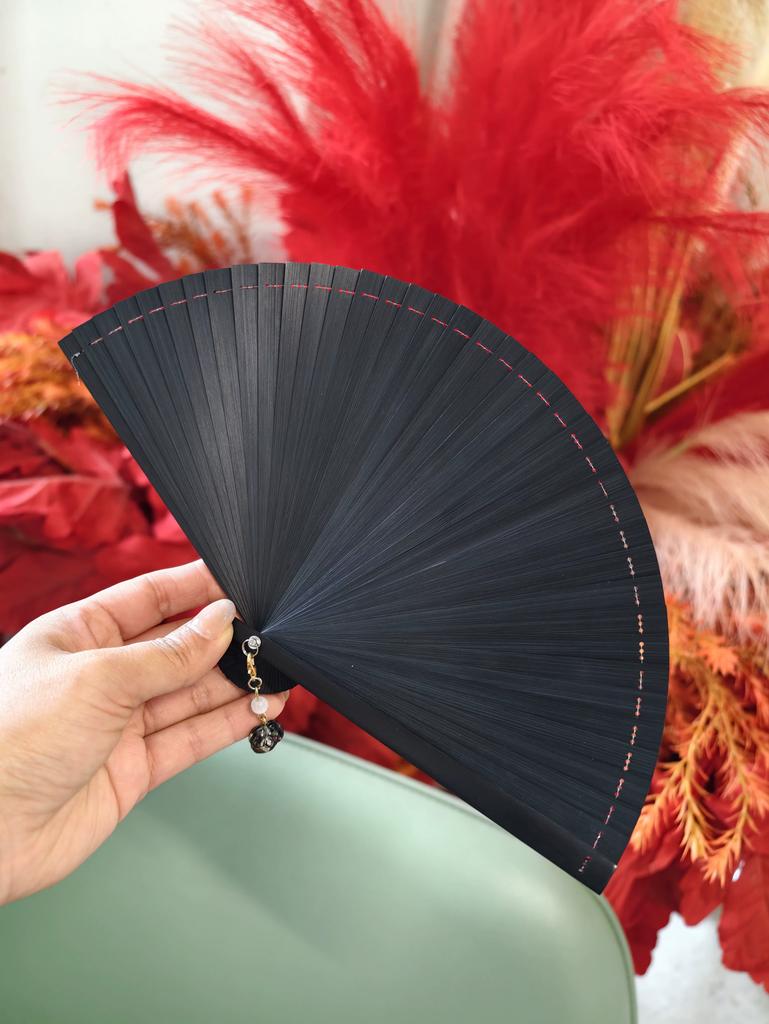 Fan Full Bamboo Folding Fan Carved Foldable Mini Fan Small Size Portable Chinese Style Chinese Ancient Style Dance Fan Green for Women
