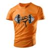 Dumbbell Graphic T-Shirt For Men Gym 3D Printed T Shirts Summer Casual Breathable Sports Round Neck Quick Dry Short Sleeves Tees