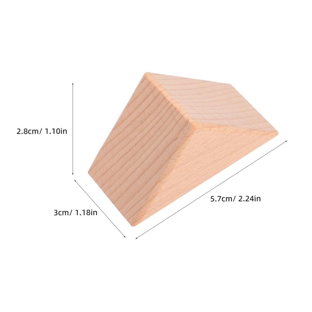 Lurrose 20-teilige Dreieck-Bausteine, Holz, Pädagogische DIY-Bausteine für Kinder, Spielzeug, Geburtstagsgeschenk für Jungen und Mädchen