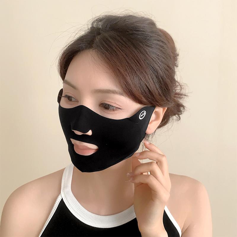 2Pcs New Breathable Ice Silk Mask Washable Dustproof Sunscreen Mask Anti-Uv Riding Face Mask Protect The Corners Of The Eyes