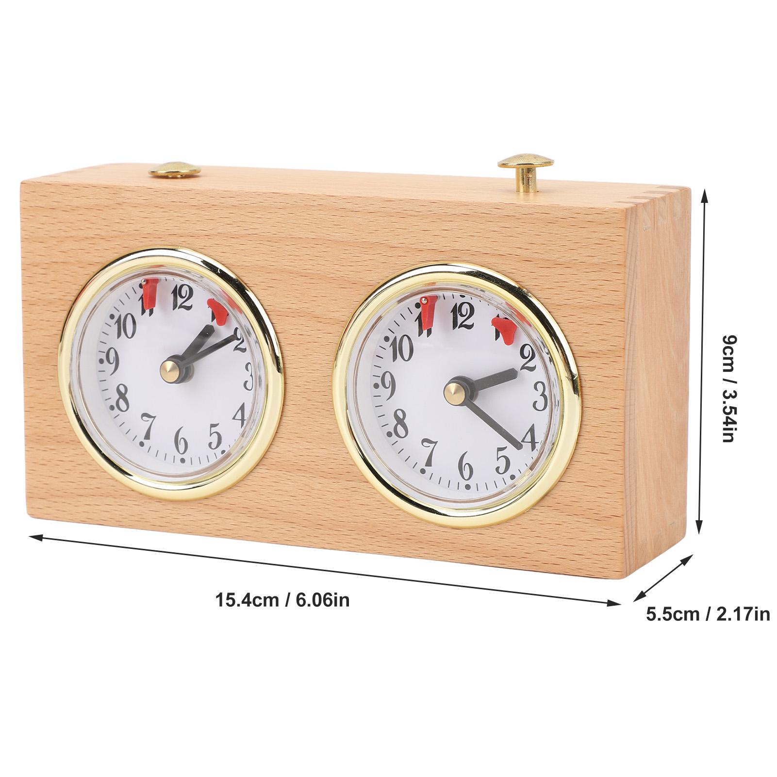 

Профессиональное украшение для снятия стресса Шахматные часы Деревянный винтажный шахматный таймер Заводной Многофункциональный Портативный для соревнований