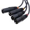 RJ45 To 4 Channel XLR Sound 3Pin Splitter For Cable Networking Extension Stage Studio Recording Connector Accessories