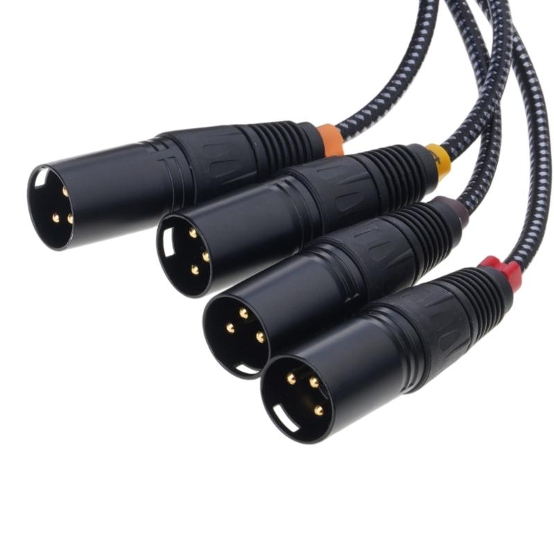 RJ45 To 4 Channel XLR Sound 3Pin Splitter For Cable Networking Extension Stage Studio Recording Connector Accessories