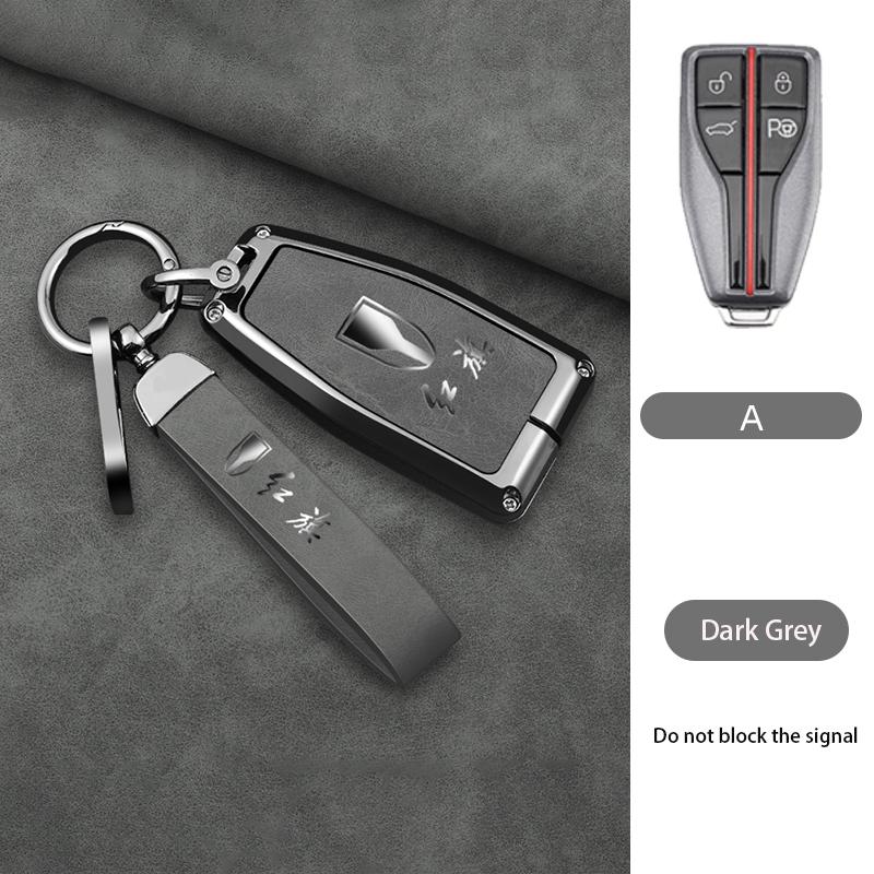 Zinc Alloy Car Key Cover Case Shell Holder Protector for Hongqi HS5 HS7 HS E HS9 Logo Keychain Bag Set Interior Accessories