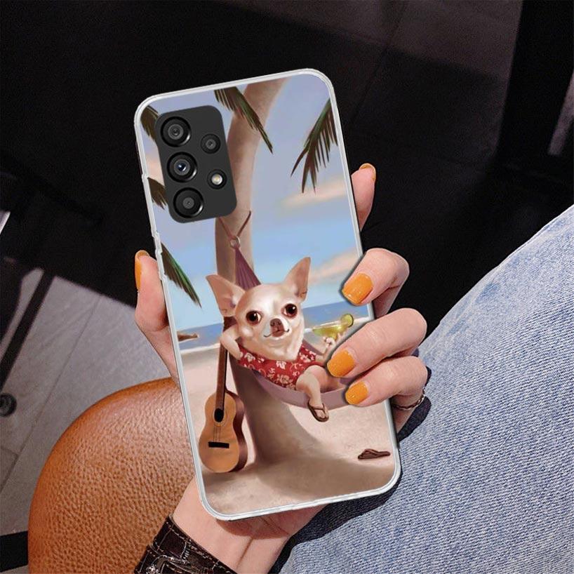 Chihuahua Puppy Teacup Dogs Phnoe Case for Samsung Galaxy A17 A37 A57 A16 A26 A36 A56 A15 A14 A13 A55 A54 A53 A35 A34 A33 A25 A2