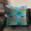 Marine Life Fashion Cushion Cover Natural Linen Organic Fabric Double-Sided Printing Sofa Home Decor Gift Pillow Case